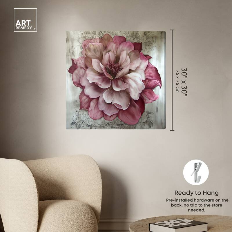 Art Remedy Darla Gallery Wrapped Floral Fine 1 Piece Canvas Wall Art