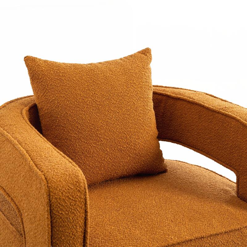 Swivel Accent Open Back Chair Modern Comfy Sofa Chair With Base For Nursery Bedroom Living Room Hotel Office