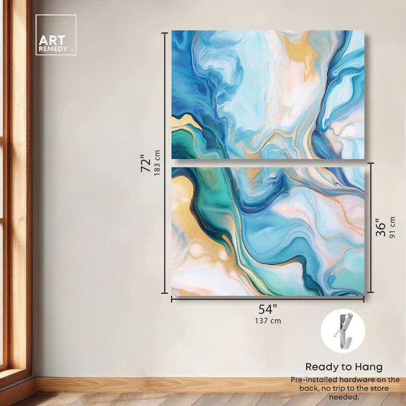 Visions Pastel II Canvas Set of 2 by Art Remedy, Gallery Wrapped