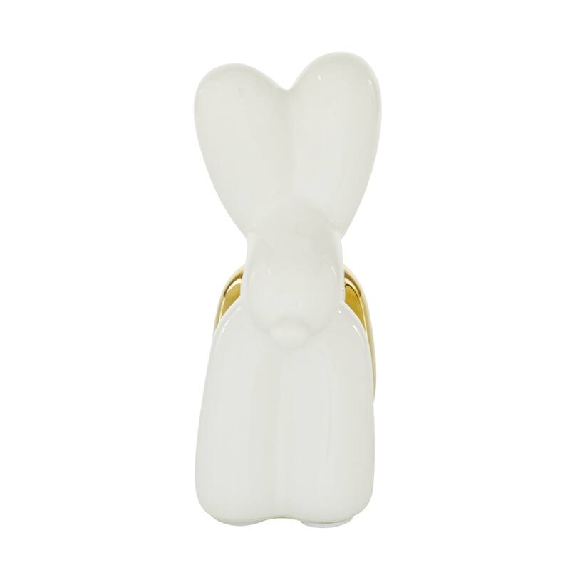 Gold Dolomite Glam Sculpture Dog - 7 x 3 x 7