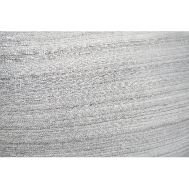Home&Manor Raw Silk Throw Pillow 18" Gray