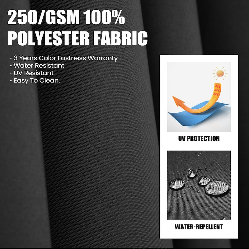 10FT Outdoor Square Patio Cantilever-Offset Umbrella with Base Stand