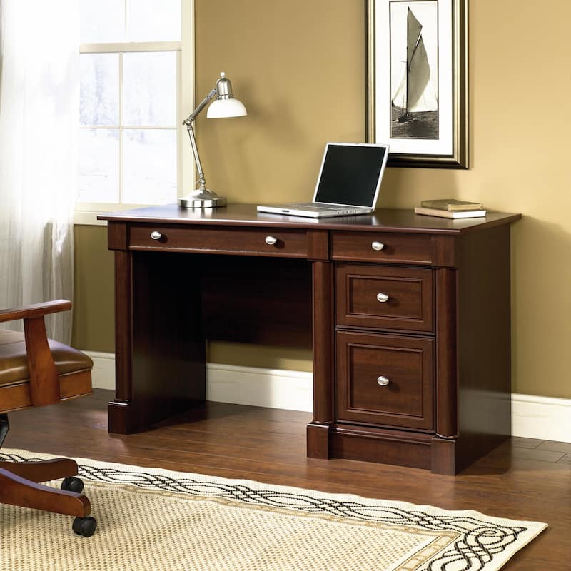 Computer Desk with Keyboard Tray - Modern Office Writing Table, 53" Wide