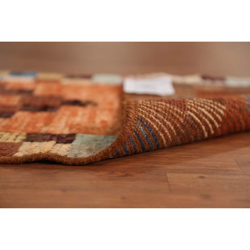 Geometric Moroccan Runner Rug Handmade Wool Carpet - 2'10" x 9'8"