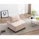 Accent Sofa Living Room Ottoman & Lazy Chair Polyester Fabric Upholstered Sofa with Solid Wood Legs - Beige