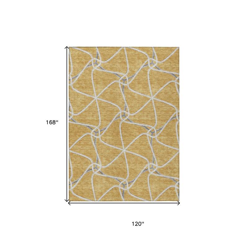 HomeRoots Geometric Contemporary Rectangle Outdoor Rug