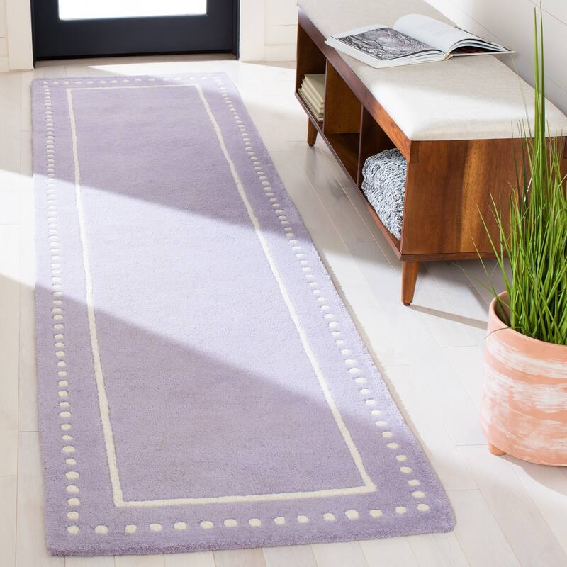 SAFAVIEH Handmade Bella Alverta Dotted Border Wool Rug