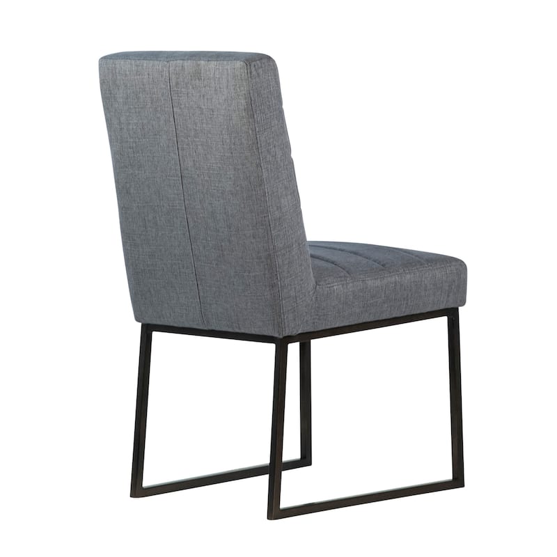 Kristen Linen Upholstered Dining Chair, Blue Grey