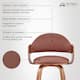 Daxton Mid-Century Swivel Bar Stool, Upholstered Counter Height Chair with Bentwood Legs
