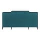 preview thumbnail 8 of 7, 62'' Teal Blue Modern Storage Sideboard Buffet Cabinet TV Stand with Tempered Glass Doors and Adjustable Shelves