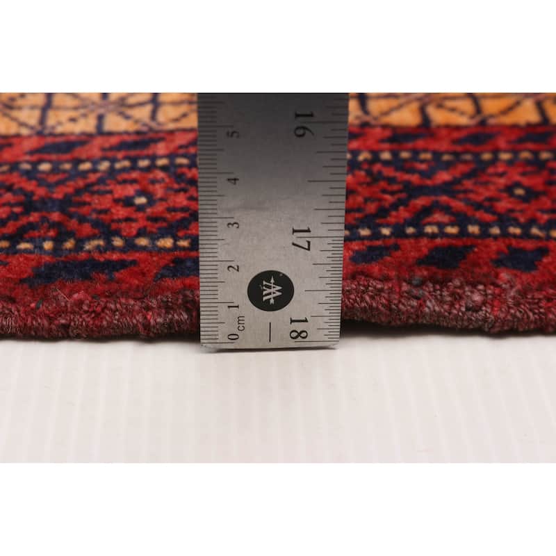 Teimani Red Rug 3'8" x 5'11" - 3'8 x 5'11