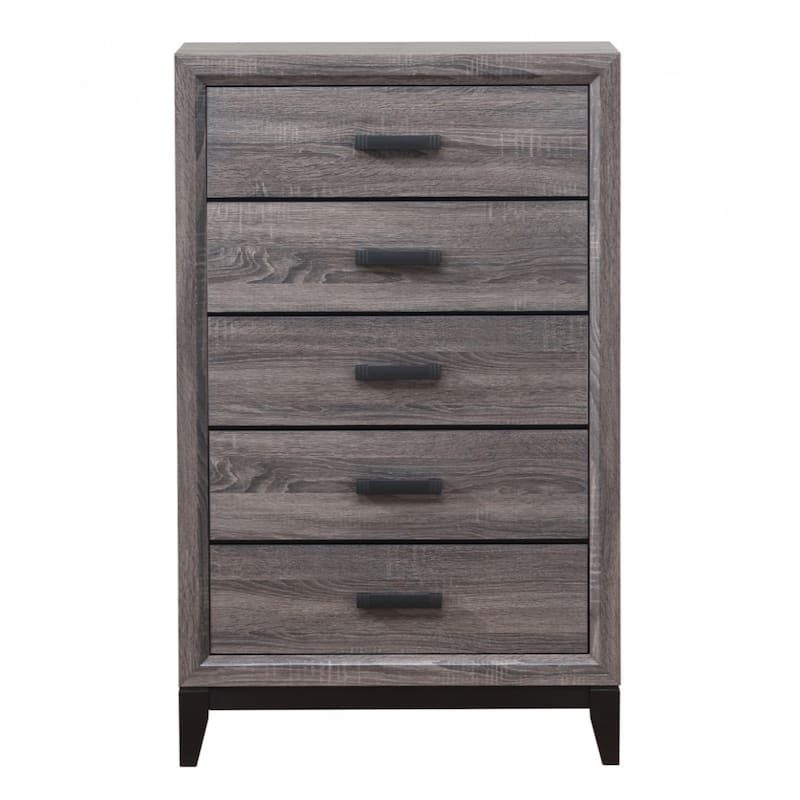 Solid Wood Chest with 5 Drawers for Bedroom or Living Room Storage