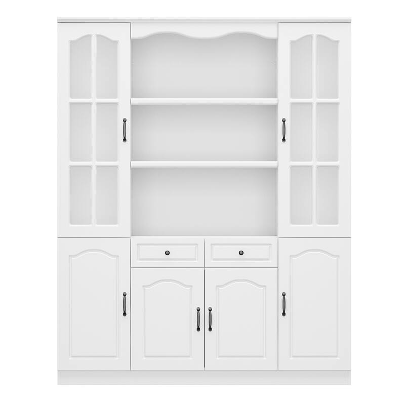 Modular White Contemporary Office Storage Display Cabinet w/UV Finish
