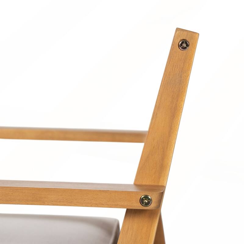 5 - Piece Patio Furniture Set with Acacia Wood Table and 4 Chairs