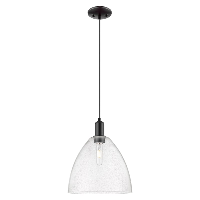 Innovations Lighting Endless Possibilities Arcadia - Bristol - 1 Light 12" Cord Hung Mini Pendant - Seedy/Matte Black