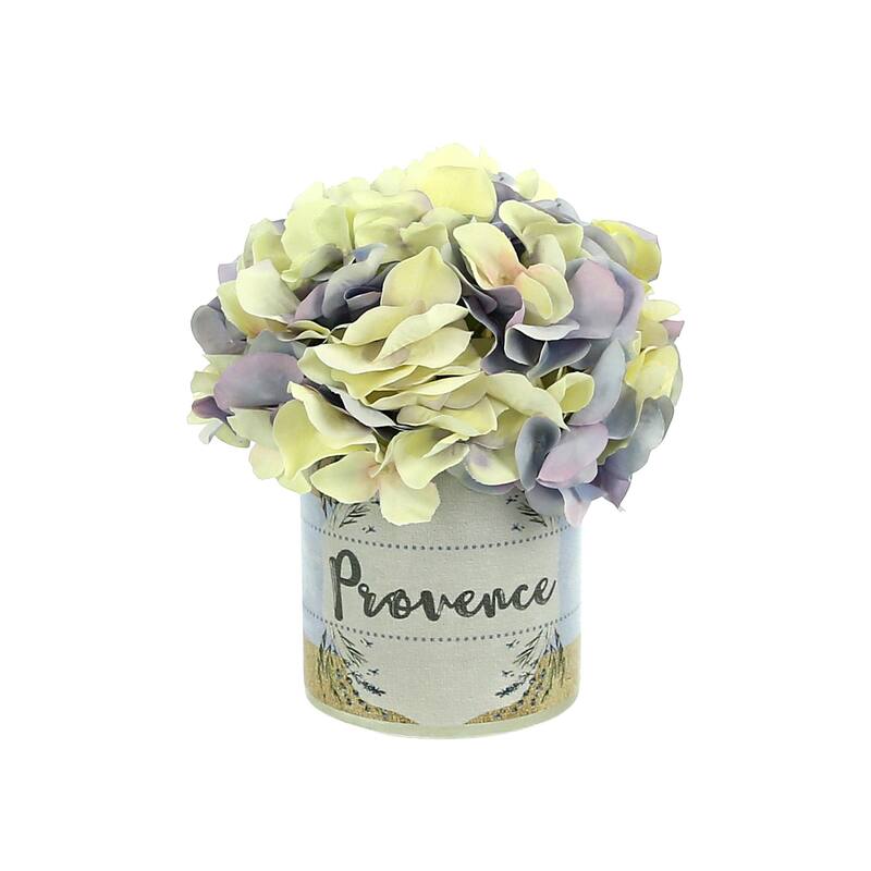 Hydrangea Arrangement in a Glass Vase - Purple, Provence