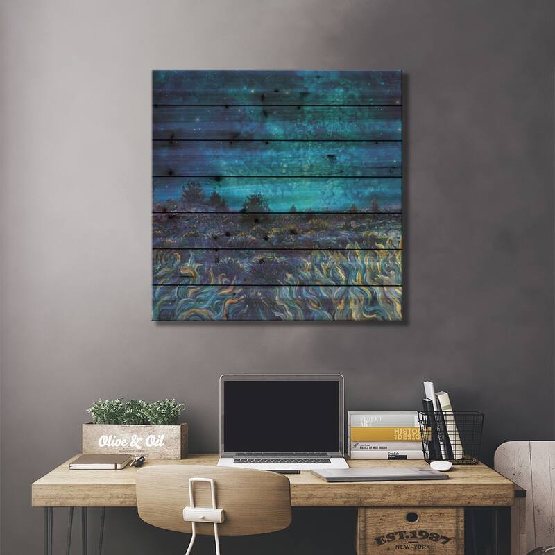 Terra Nocturna Print On Wood by Iris Scott - Multi-Color