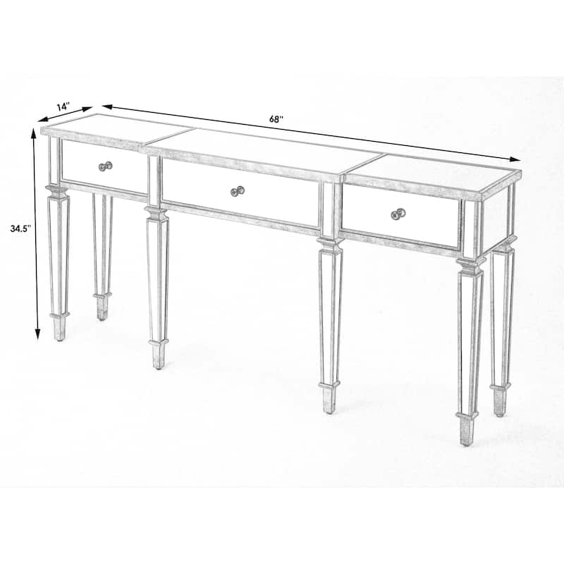 Hayworth Mirrored Console Table