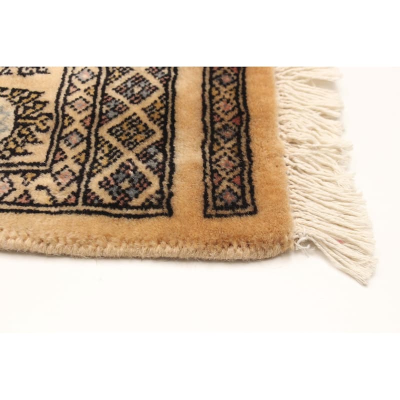 ECARPETGALLERY Hand-knotted Peshawar Bokhara Beige Wool Rug - 3'3 x 5'4
