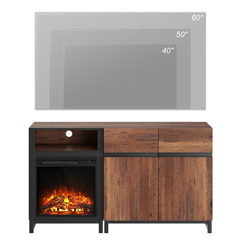 WAMPAT Fireplace TV Stand for TVs up to 60 inch