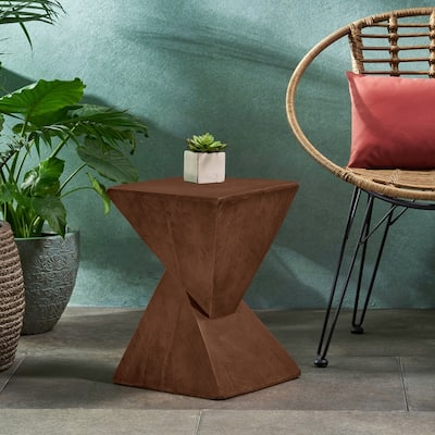 Atlas Indoor Lightweight Concrete Accent Table by Christopher Knight Home
