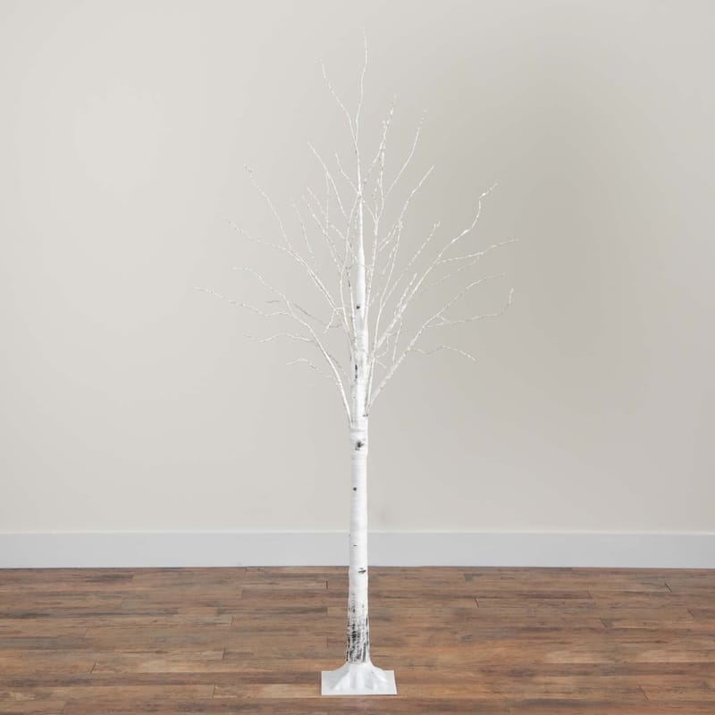 Pre-Lit Birch Artificial Christmas Tree - 6' - Color Changing LED Lights