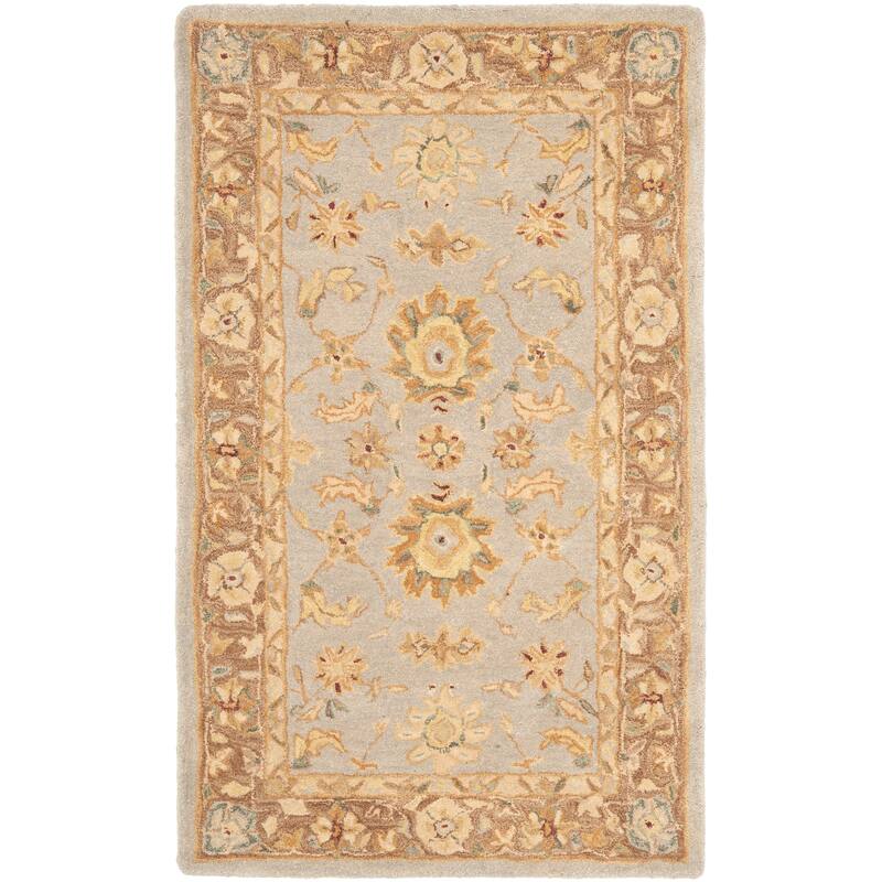 SAFAVIEH Handmade Anatolia Iran Traditional Oriental Hand-spun Wool Rug - 4' x 6' - Teal/Brown