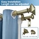 preview thumbnail 14 of 28, Modern Square Urn Adjustable Drapery Double Curtain Rod
