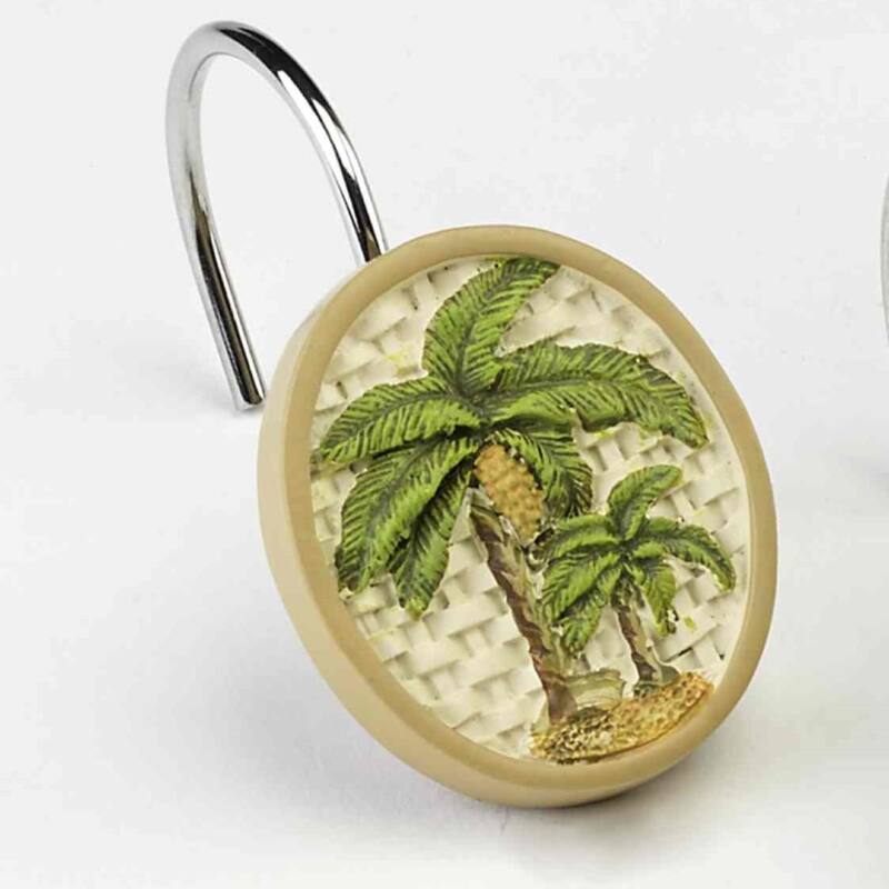 Avanti Linens Colony Palm Shower Hooks - Ivory