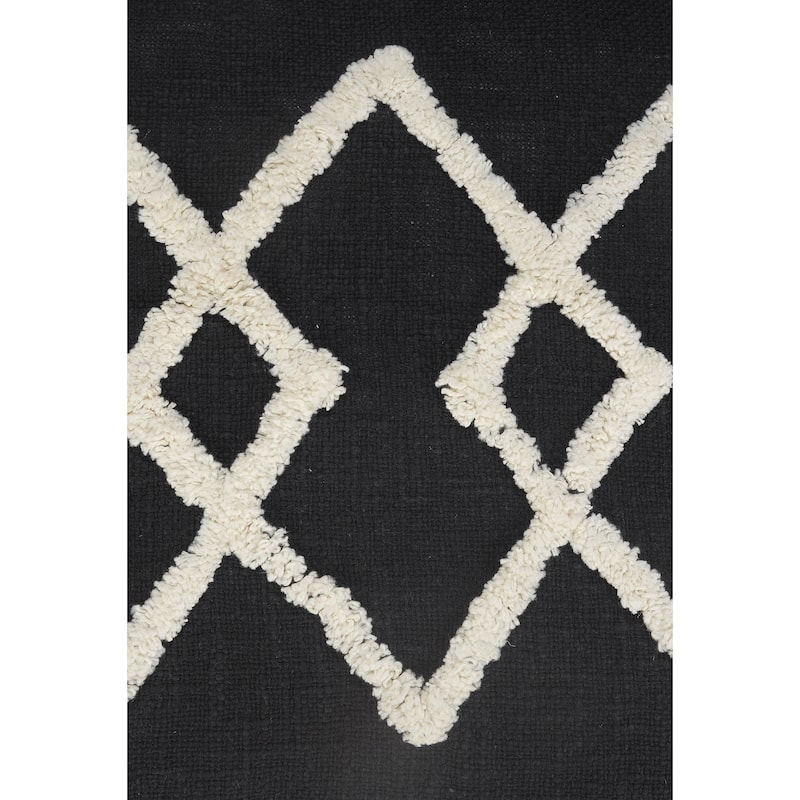 Sevita White Tufted Diamond Throw Pillow