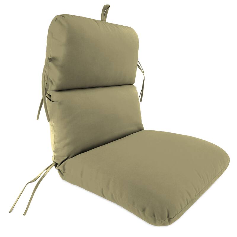 22" x 45" Outdoor Chair Cushion with Ties and Loop - 45'' L x 22'' W x 5'' H - Solid Mid Brown
