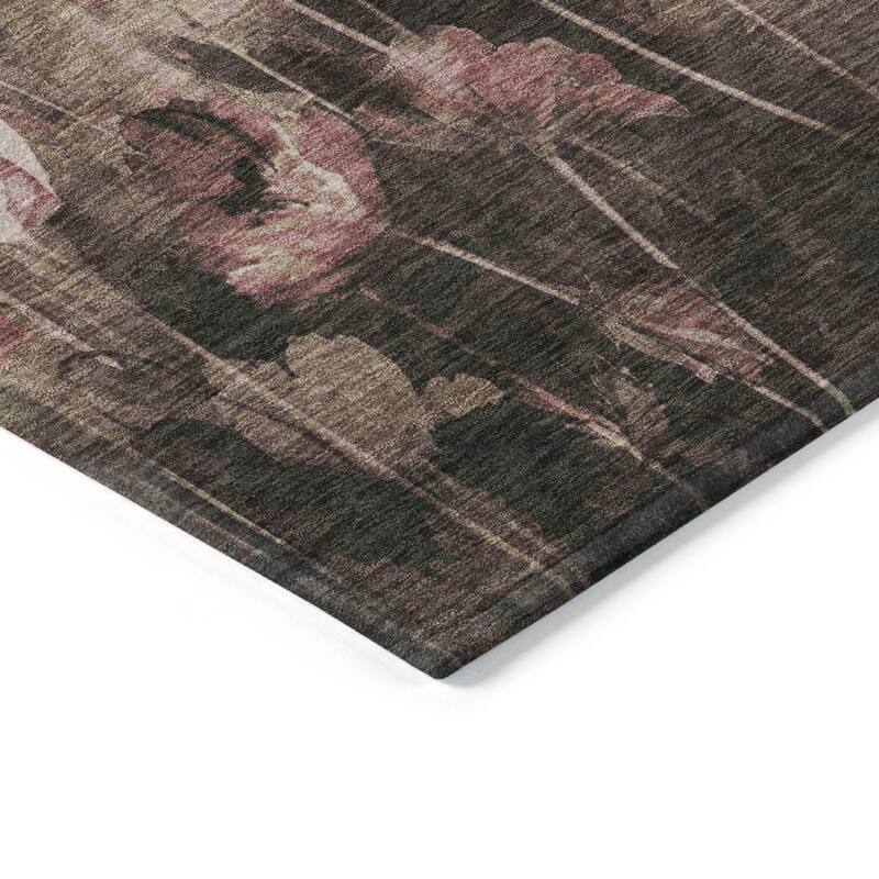HomeRoots Floral Transitional Rectangle Outdoor Rug