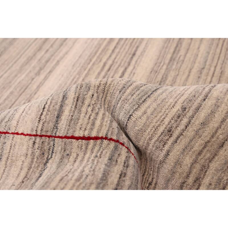 ECARPETGALLERY Hand Loomed Kashkuli Gabbeh Grey Wool Rug - 8'2 x 9'11