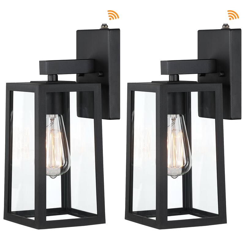 2 Pack Outdoor Wall Light with Dusk to Dawn - 5.32"x6.7"x13.96" - 5.32"x6.7"x13.96"