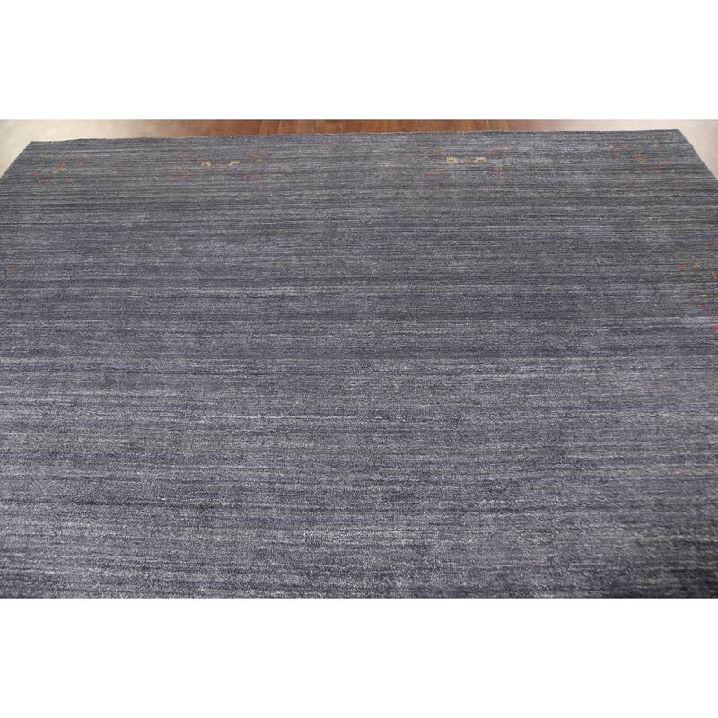 Tribal Gabbeh Oriental Square Rug Hand-Knotted Wool Carpet - 9'8" x 9'9"