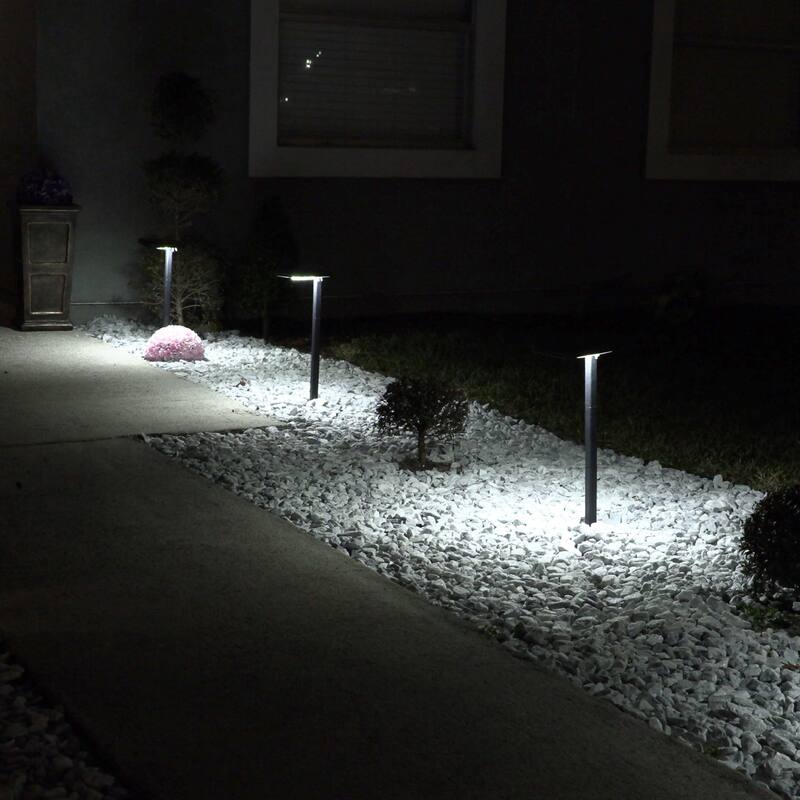 80 Lumen Contemporary Square Solar Outdoor Path Light