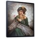 preview thumbnail 2 of 6, Designart 'Vintage Sensual Woman Painting II' Glam Framed Canvas artwork