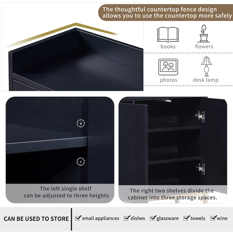 Modern Sideboard Buffet Cabinet with Large Storage Space - N/A