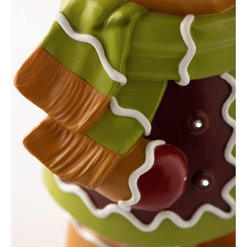 Indoor/Outdoor Lighted Gingerbread Boy Shorty Statue