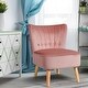 preview thumbnail 6 of 31, Costway Armless Accent Chair Tufted Velvet Leisure Chair Single Sofa