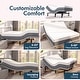 preview thumbnail 4 of 6, Renanim Adjustable SplitKing Bed Frame with Memory Foam Mattress, Dual Massage, USB Ports, App, Remote