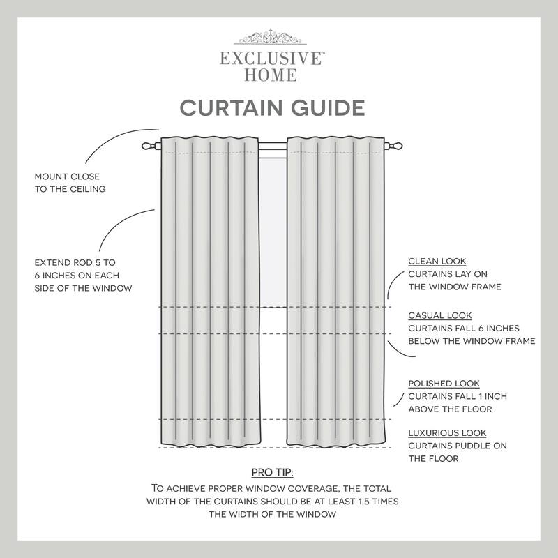 ATI Home Crescendo Lined Blackout Hidden Tab Curtain Panel Pair