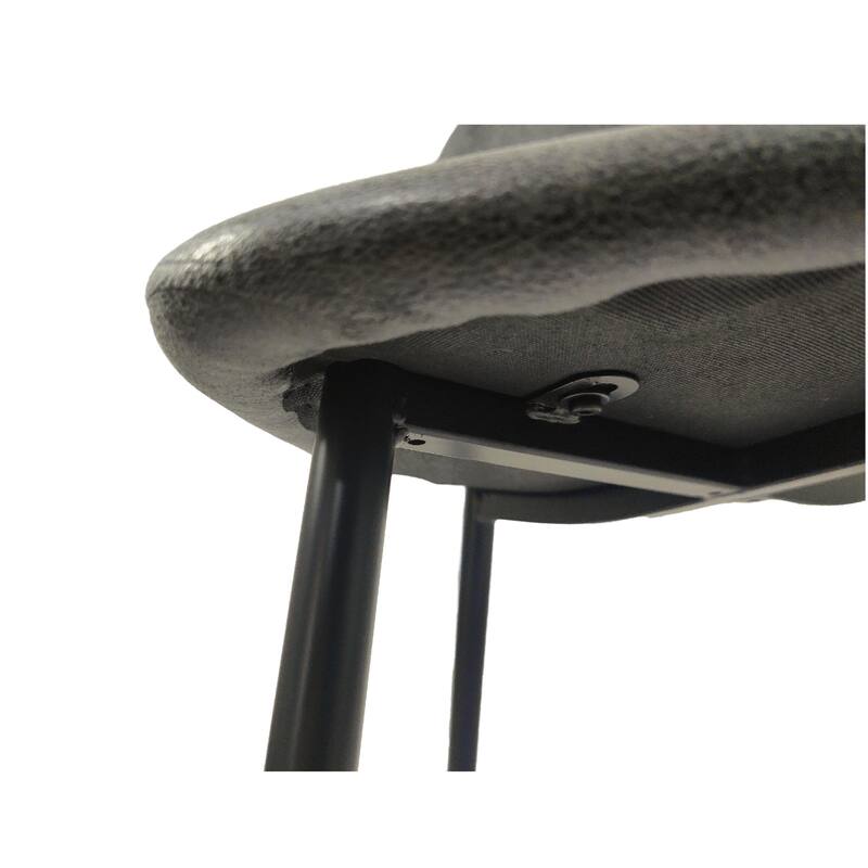 Dining Chairs Set of 4, Modern Accent Chairs with Upholstered Seat, Spoon Shape Kitchen Side Chairs with Metal Legs