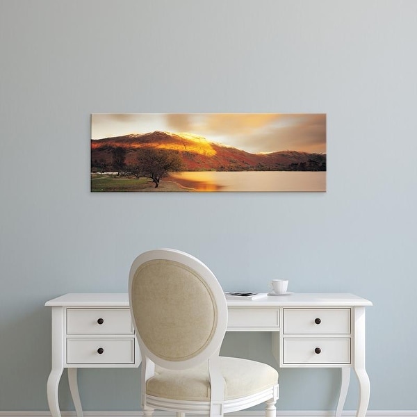 Easy Art Prints Panoramic Images's 'Mountain Range, Ullswater, Lake District, Great Britain, United Kingdom' Canvas Art