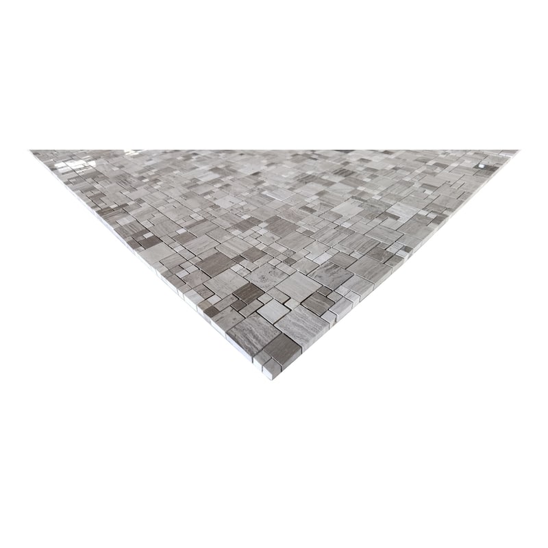 Carrara Marble Mosaic Decorative Backsplash Tile, 12"x 12"x 0.38"/pc