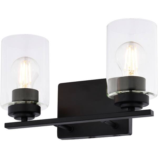 slide 2 of 11, Vaxcel Lighting W0525 Park Ridge 2 Light 13" Wide Vanity Light Matte Black