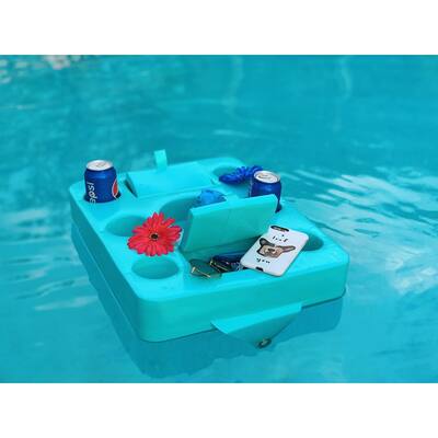 Vos Floating Refreshments Holding Tray with Storage for Snacks, Ultra Buoyant Water Floats for Pools Sandbars Parties