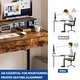 preview thumbnail 8 of 17, Moasis Small Computer Desk with Fabric Drawers and Monitor Stand