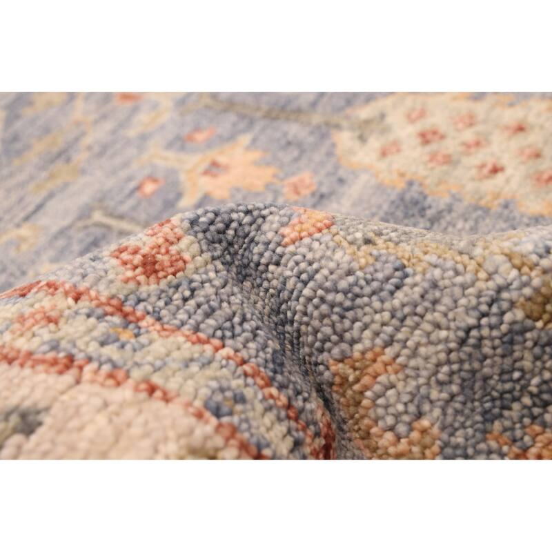 ECARPETGALLERY Hand-knotted Jules Serapi Dark Blue Wool Rug - 6'0 x 8'11