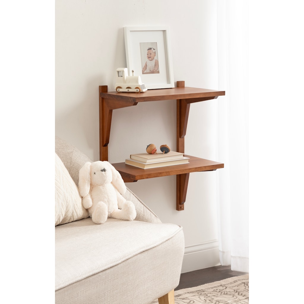 Kate and Laurel Meridien Floating Side Table Wood